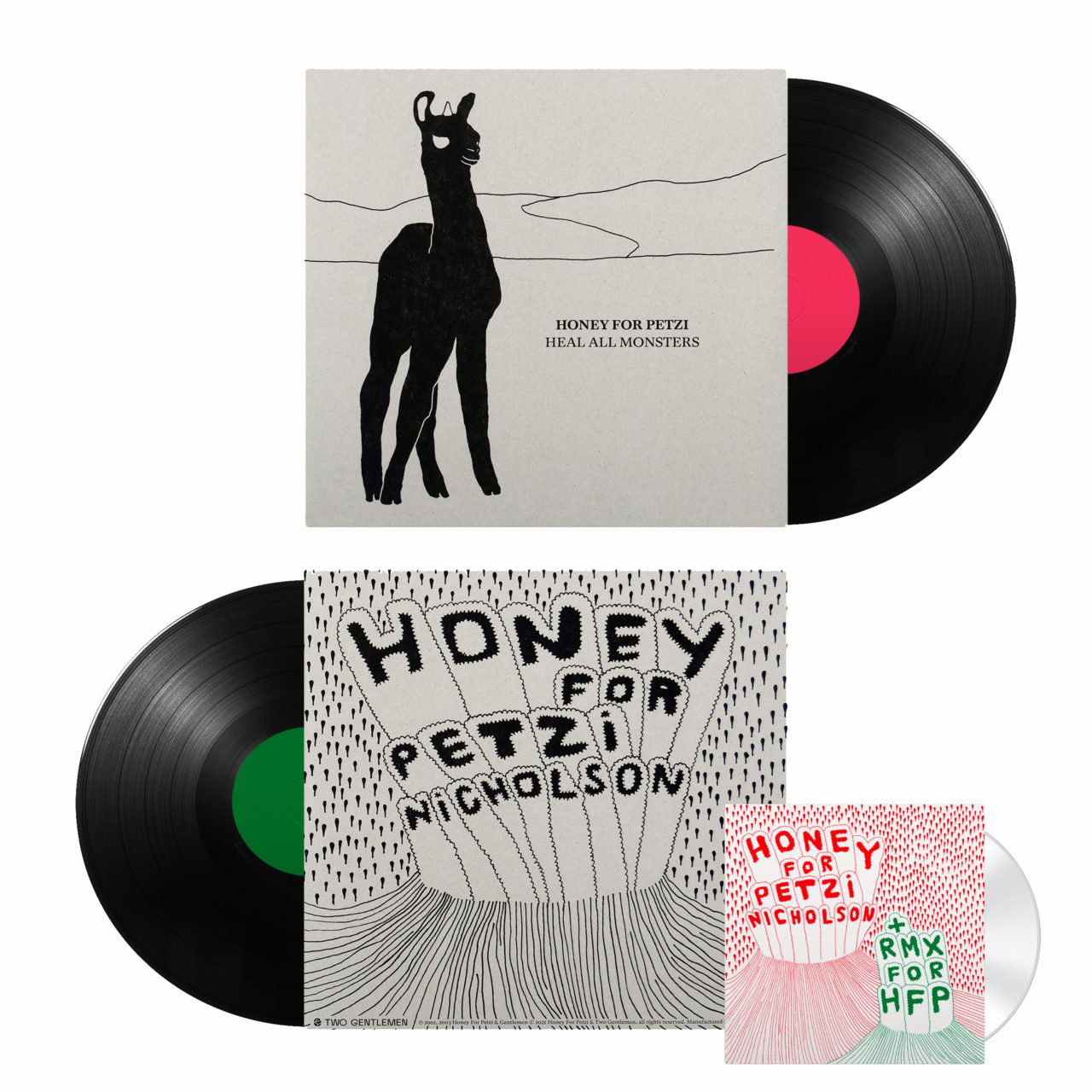 HONEY FOR PETZI - Heal All Monsters & Nicholson Vinyl Reissue