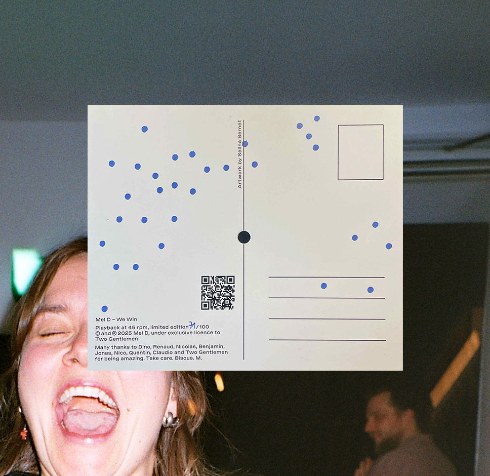 MEL D - We Win Limited Vinyl Postcard (10 copies)